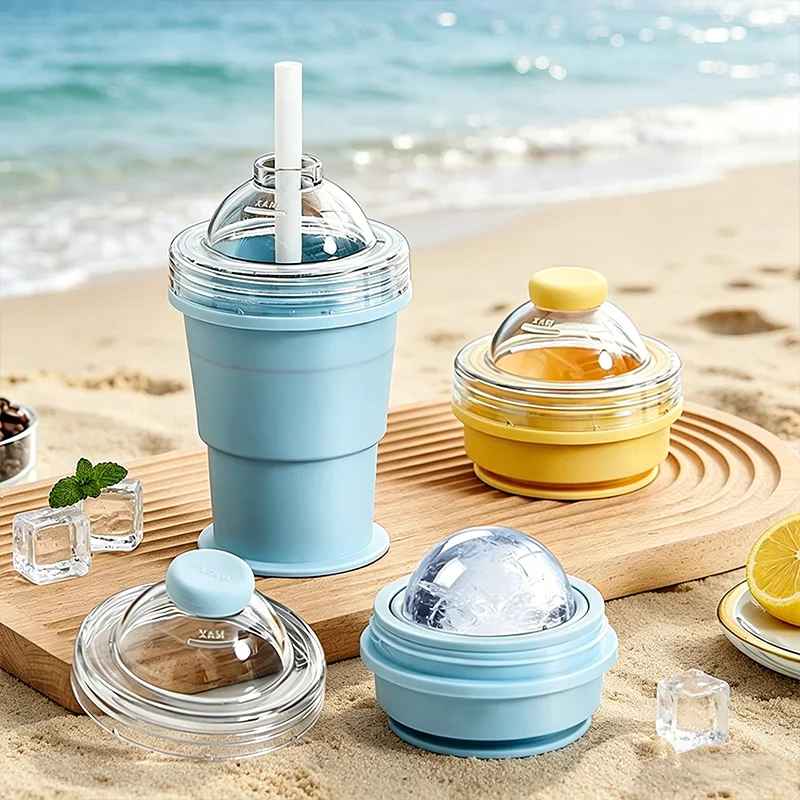 ColdFold™ | Portable Silicone Ice Mold & Cold Drink Cup